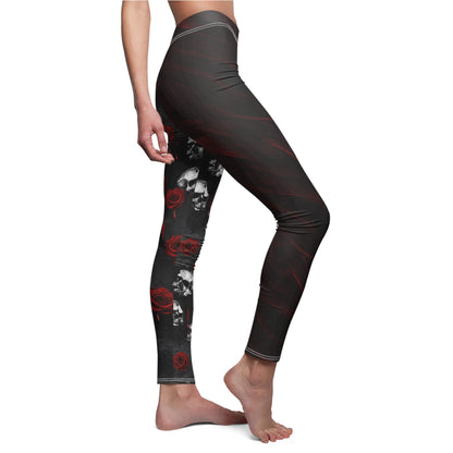 Women's "Skull and Roses" Leggings