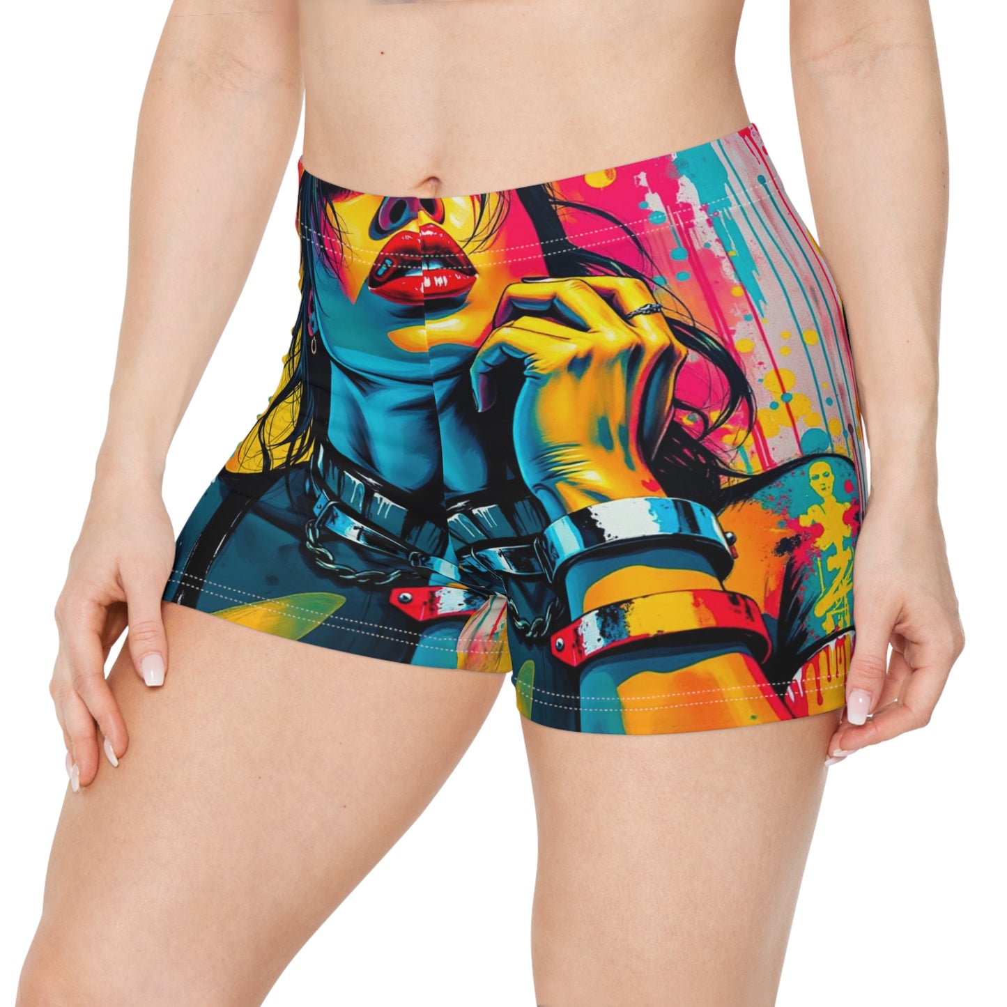 Vibrant Women's Shorts - "Good Girl" Graphic Art Design