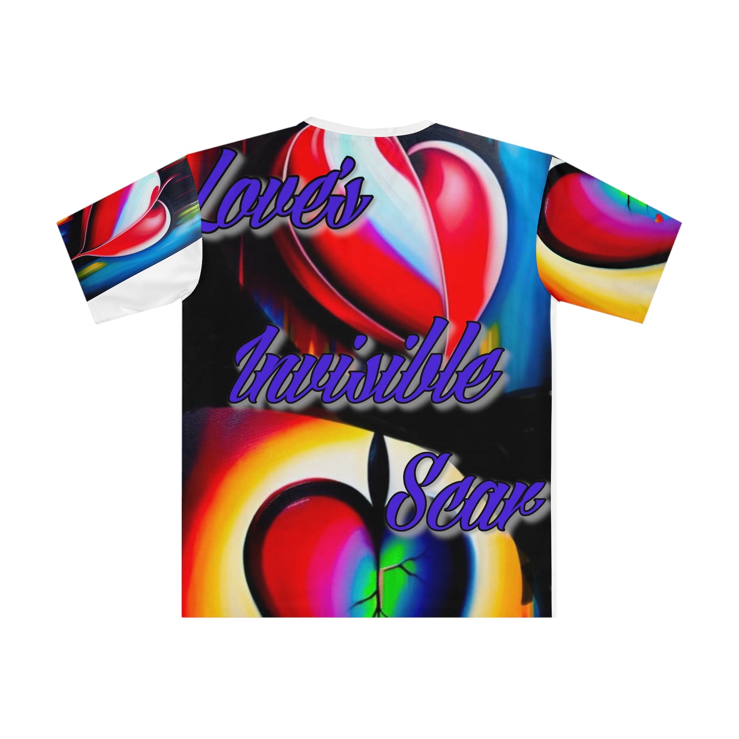 Men's Loose T-shirt - "Heartache Love’s Invisible Scar" Art Tee