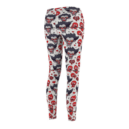 Women's Edgy Skull Print Leggings for Casual Wear