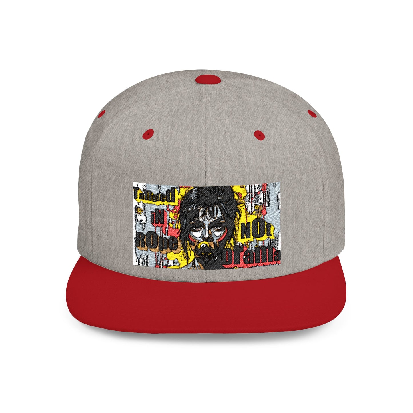 "Tangled in Rope Not Drama" Urban Graphic Flat Bill Snapback Cap - Street Vibe & Bold Design