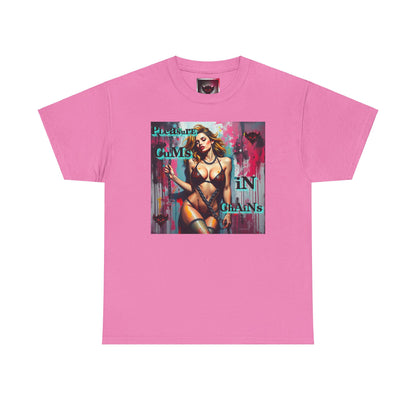 Street Art Unisex Heavy Cotton Tee - "Pleasure Cums in Chains" Graphic Shirt