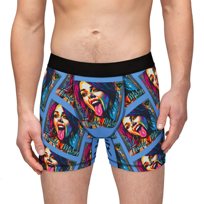 "Trouble Maker" Vibrant Graphic Men's Boxers - Bold Colors & Fun Design