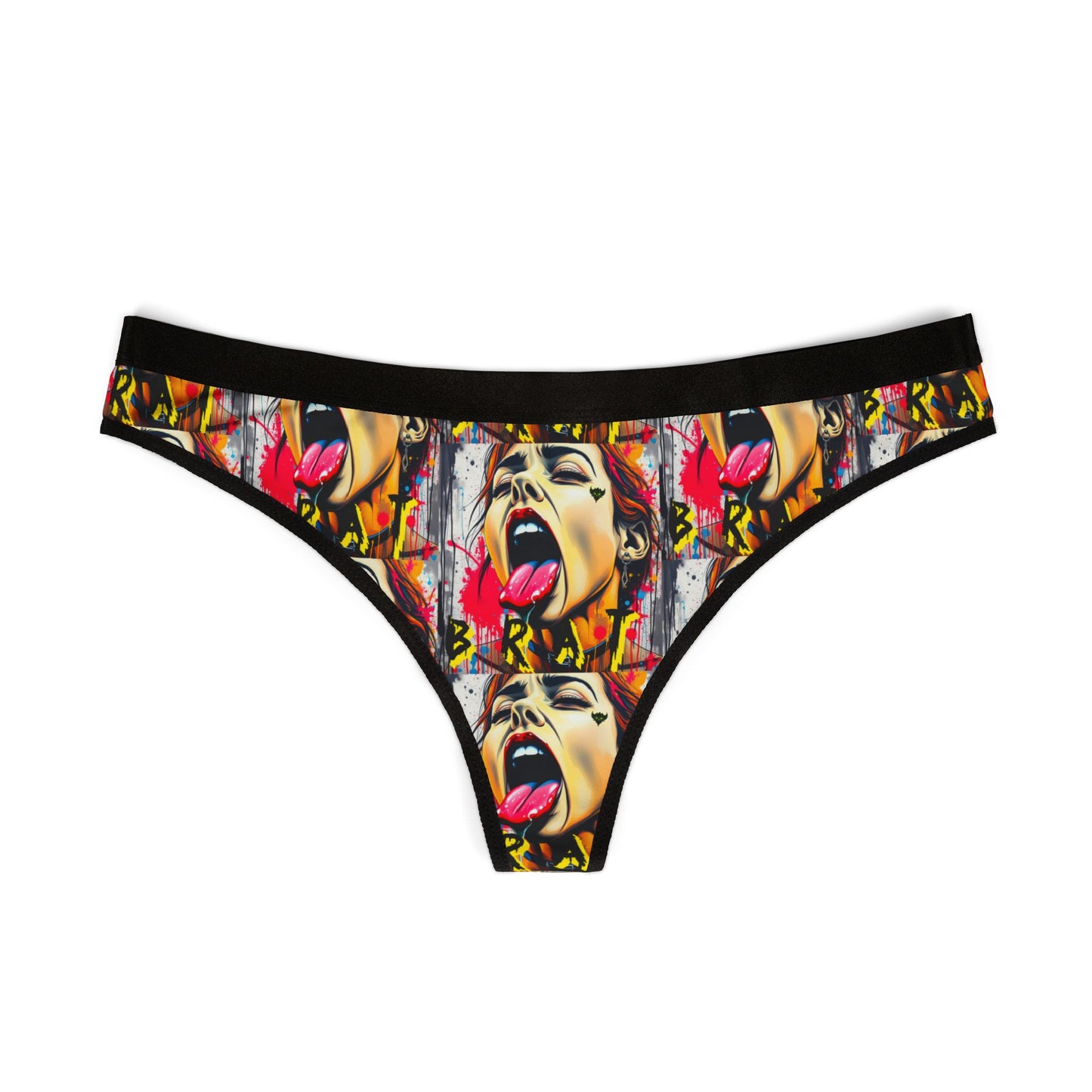 "Brat" Bold Graphic Women's Thongs - Express Your Style