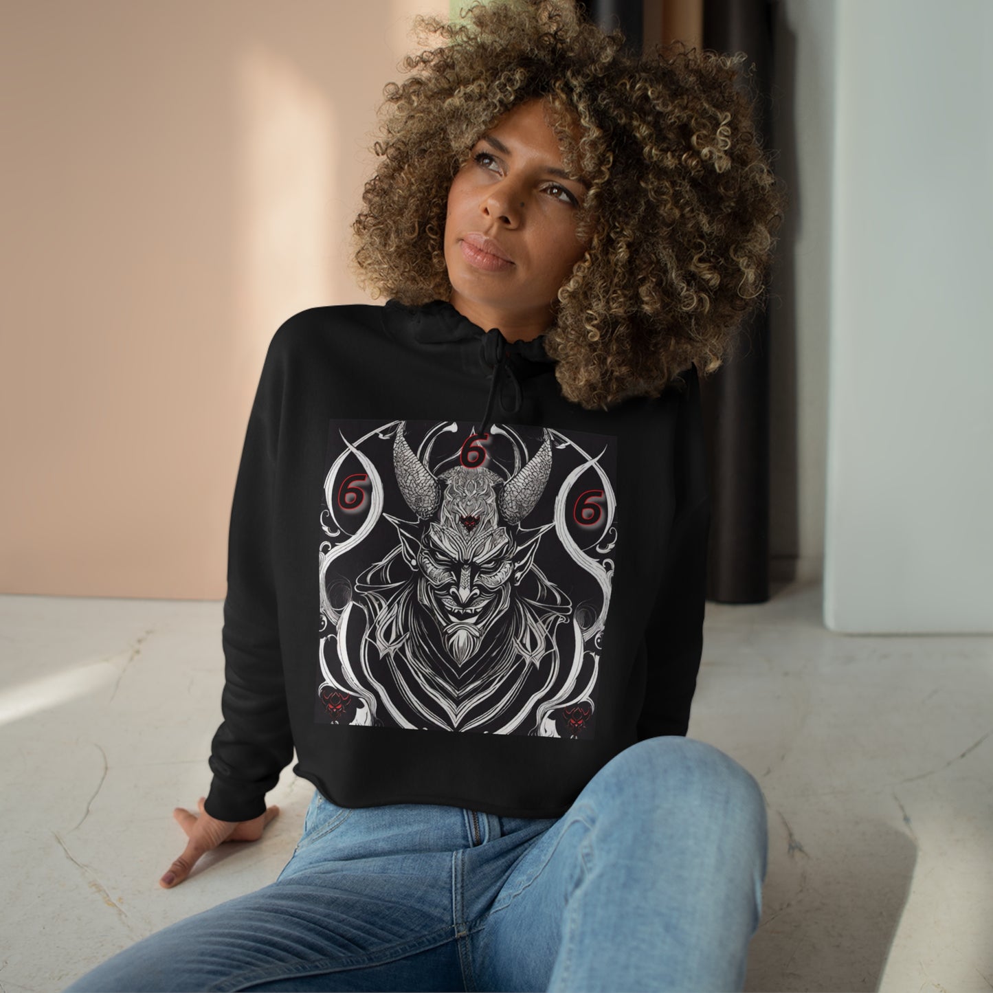 Women's "Ungodly Devil" Crop Hoodie