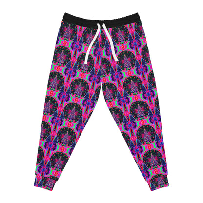 Vibrant Christmas Tree Athletic Joggers - Stylish and Comfortable Activewear