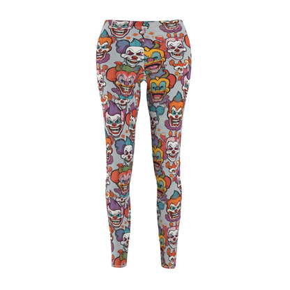 Playful Clown Print Casual Leggings for Women - Fun and Colorful Activewear