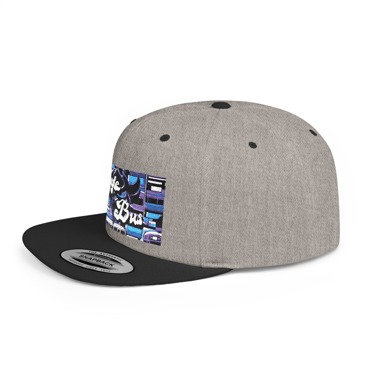 "Struggle Bus" Flat Bill Snapback Cap - Trendy Streetwear Hat for Everyday Wear