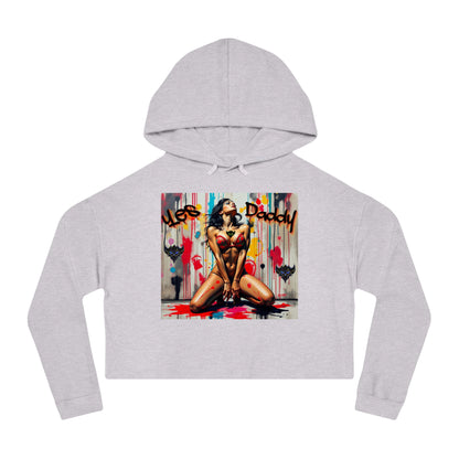 Bold Women’s Cropped Hooded Sweatshirt - "Yes Daddy" Design