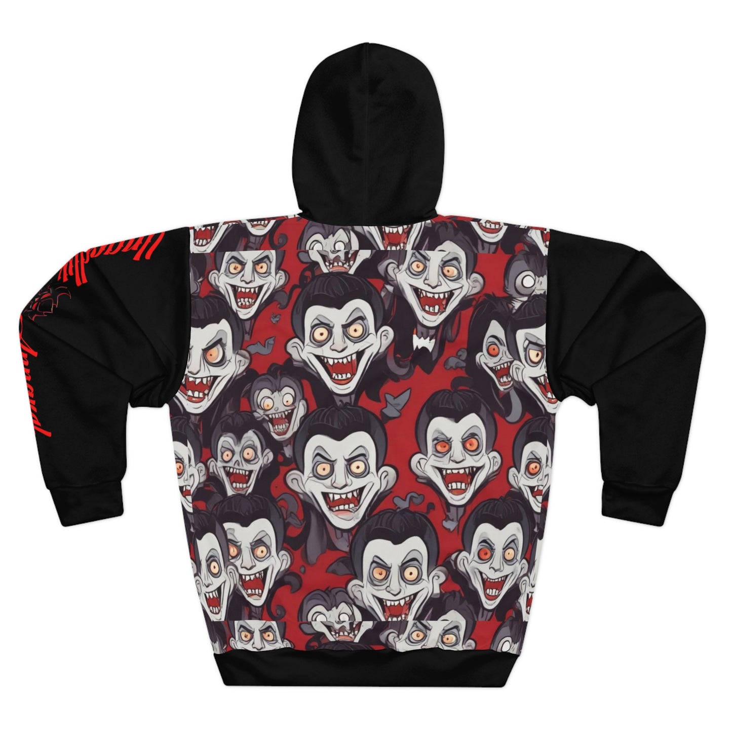 Halloween Vampire Print Unisex Pullover Hoodie