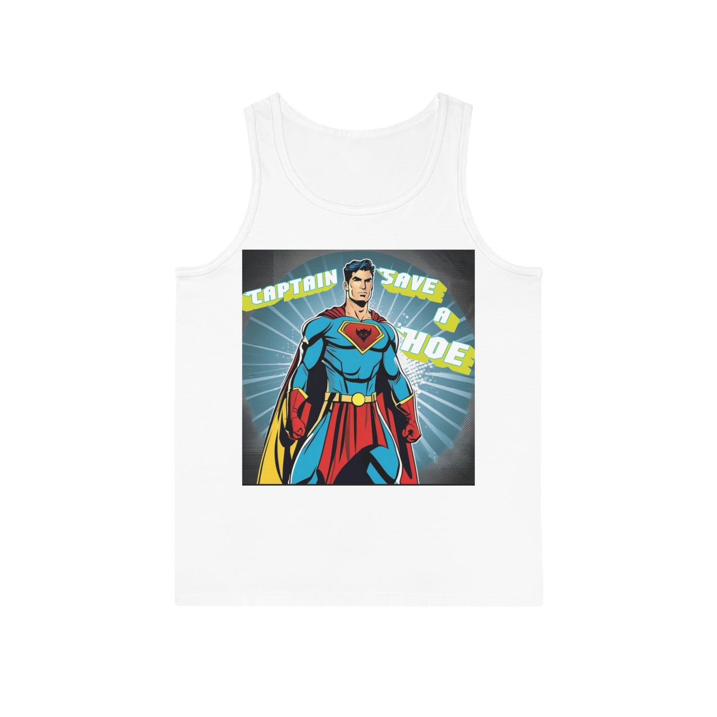 "Captain Save a Hoe" Unisex Softstyle™ Tank Top - Fun Superhero Tee for Summer