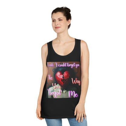 Emotional Unisex Softstyle™ Tank Top - "I Wish I Could Forget You" Design