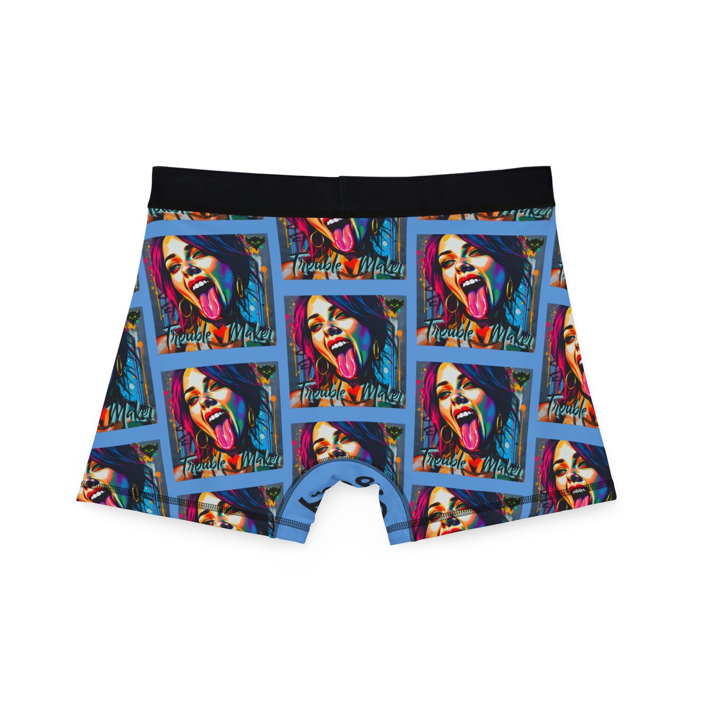 "Trouble Maker" Vibrant Graphic Men's Boxers - Bold Colors & Fun Design