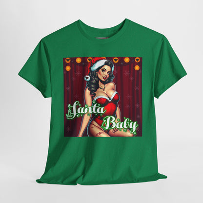 Santa Baby Unisex Heavy Cotton T-Shirt | Festive Holiday Shirt