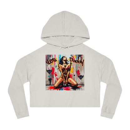 Bold Women’s Cropped Hooded Sweatshirt - "Yes Daddy" Design