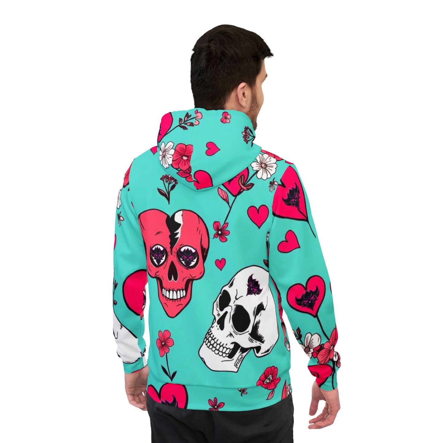 Unique Floral Skull Athletic Hoodie - Perfect for Casual Wear and Celebrations