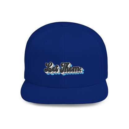 "Let Them;" Wave Flat Bill Snapback Hat - Stylish Beach Vibes for Summer Adventures
