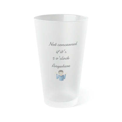 Not Concerned-Frosted Pint Glass, 16oz