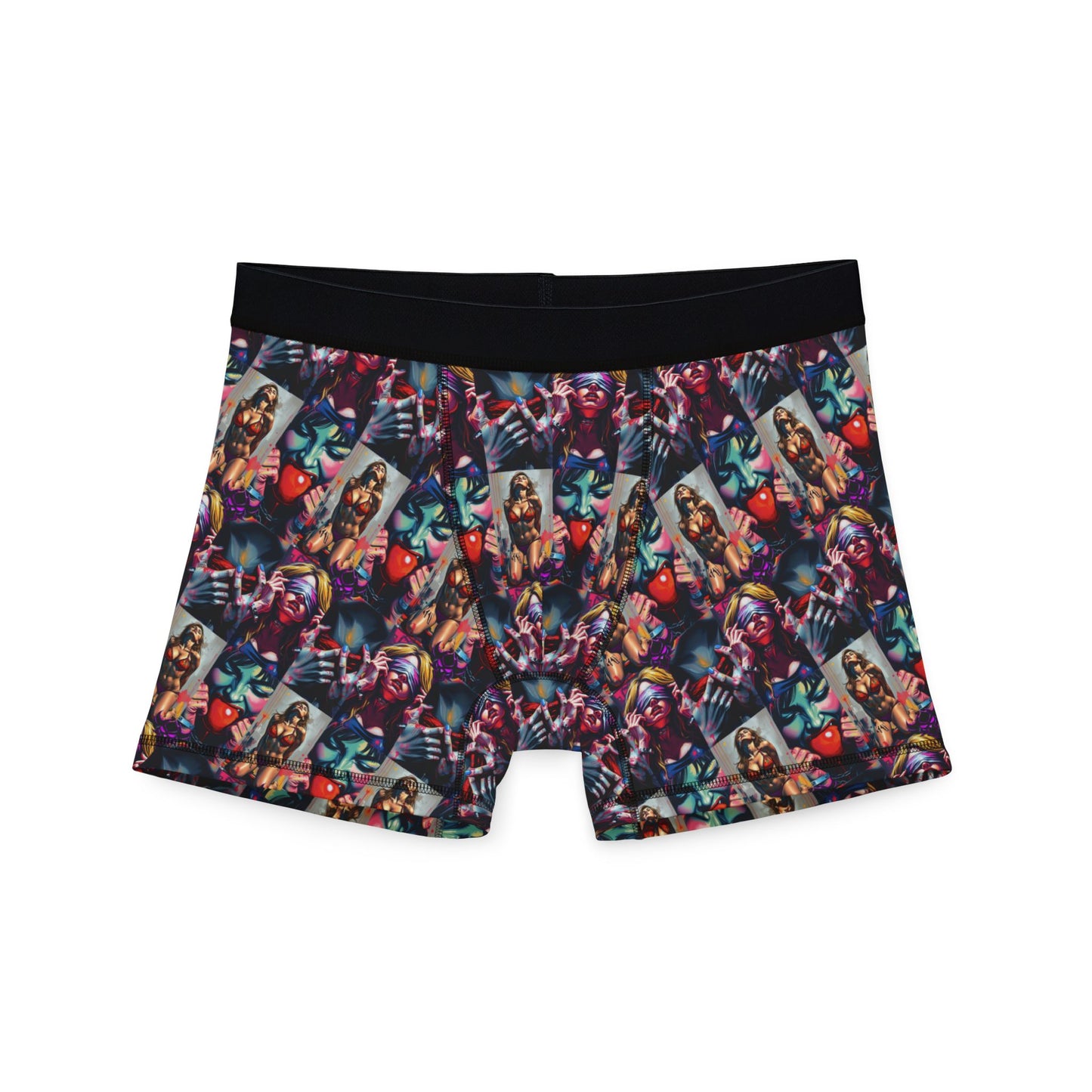 "Ungodly Kinks" Vibrant Graphic Men's Boxers - Colorful Style for Everyday Comfort