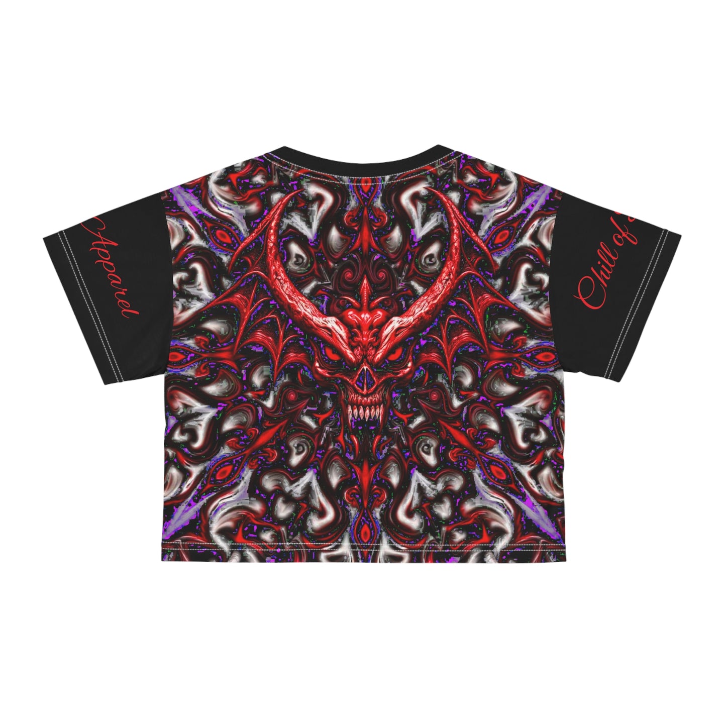 "Chill of Darkness" Gothic Dragon Crop Tee - Unholy Inspired Design