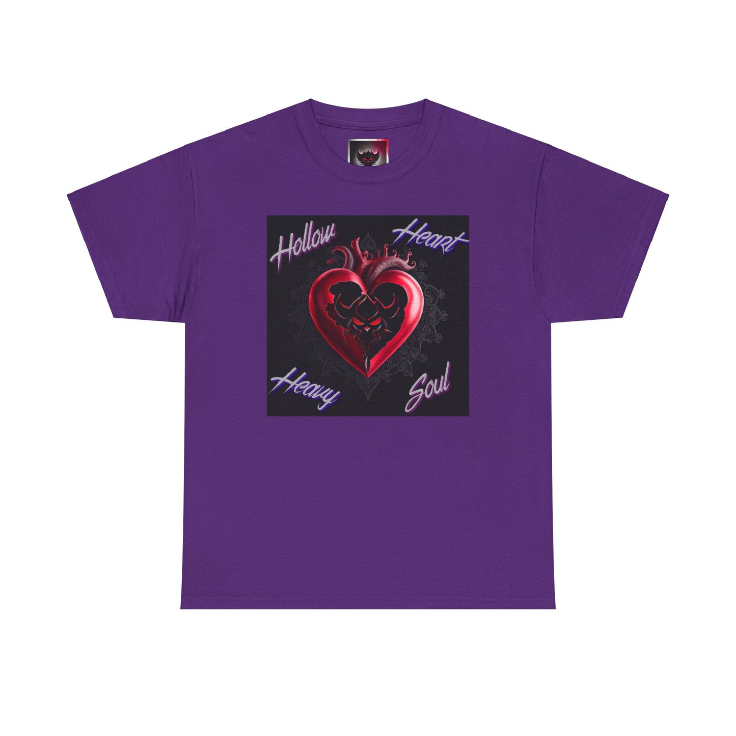 Hollow Heart Heavy Soul Unisex Cotton Tee - Edgy Graphic T-Shirt