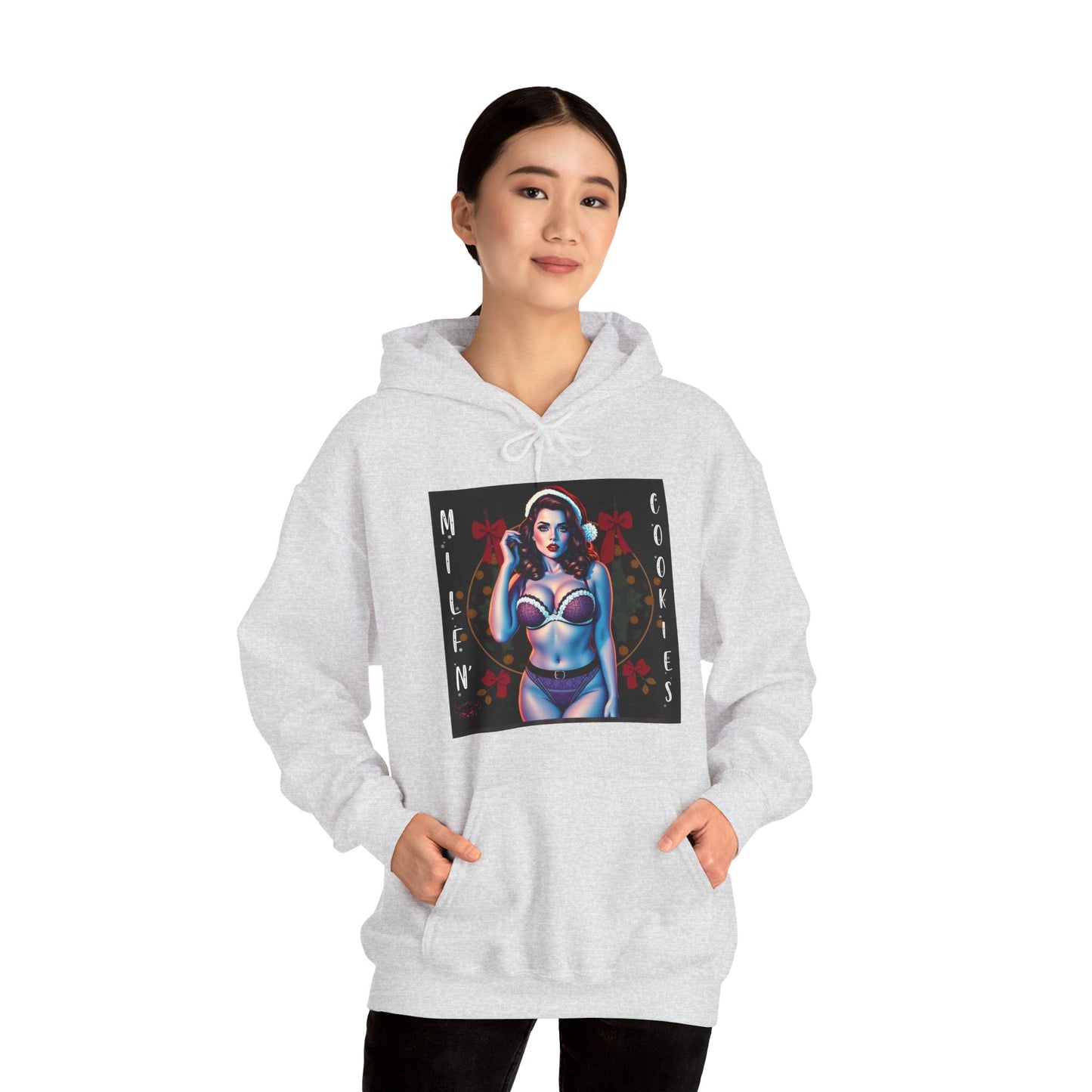 Milf N' Cookies Unisex Heavy Blend™ Hooded Sweatshirt - Cozy Graphic Hoodie for Cookie Lovers