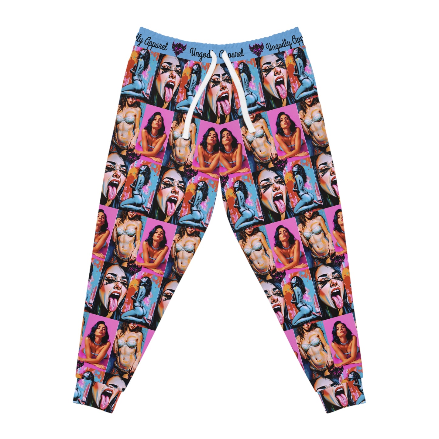 "Kink" Vibrant Artistic Athletic Joggers - Unique Design for Bold Expression