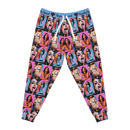 "Kink" Vibrant Artistic Athletic Joggers - Unique Design for Bold Expression