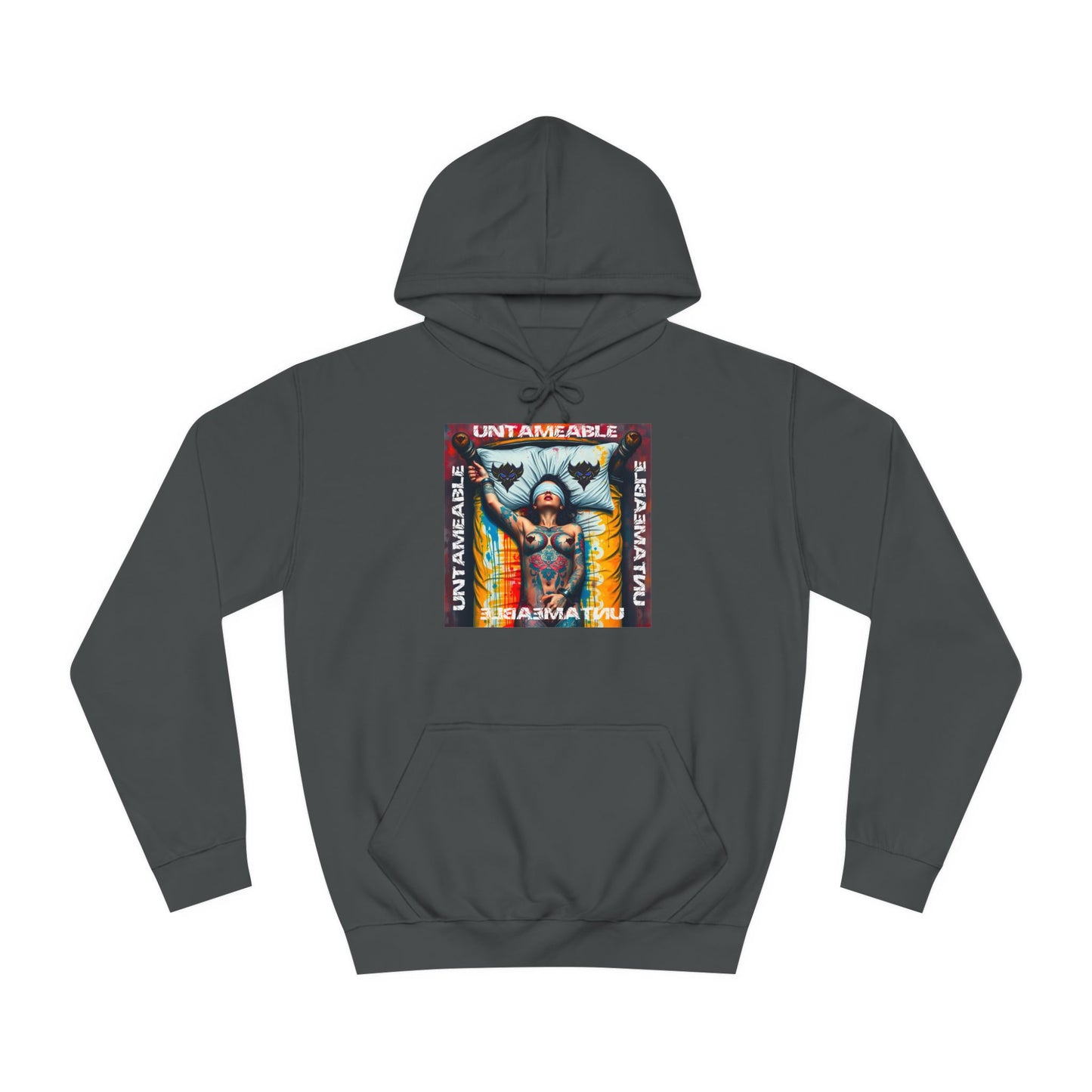 Unisex College Hoodie - 'Untameable' Graphic Design for Trendy Comfort