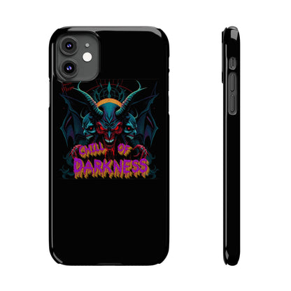 Chill of Darkness Slim Phone Case - Gothic Demon Design