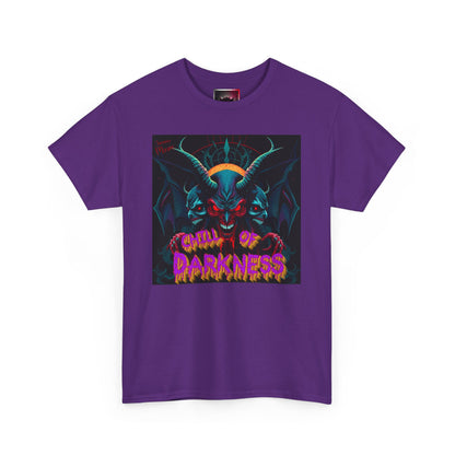 Embroidered Heavy Cotton T-Shirt - "Chill of Darkness" Monster Graphic