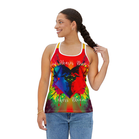 Vibrant Heart Art Women's Tank Top - Perfect for Summer Celebrations