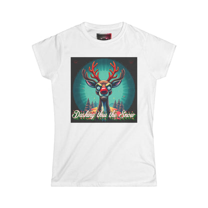 Dashing Thru the Snow Women's T-Shirt - Festive Holiday Design