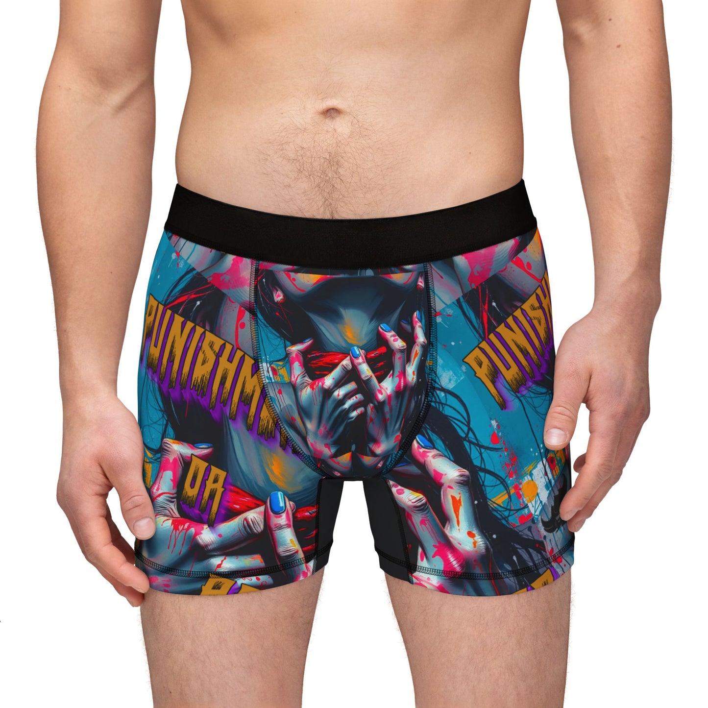 Graphic Men's Boxers - "Punishment or Reward" Design