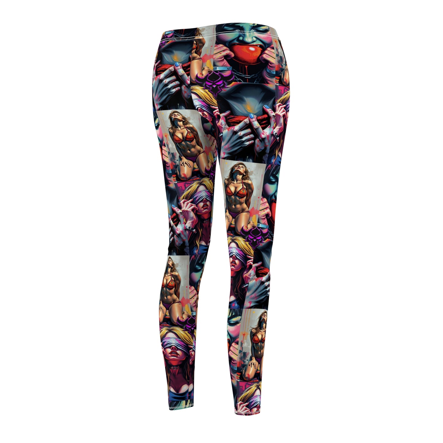 "Ungodly Kinks" Vibrant Women's Graphic Leggings - Casual Fashion for Everyday Adventures