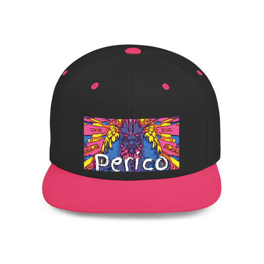 Colorful "Perico" Flat Bill Snapback Cap – Stylish & Fun Headwear for Any Occasion