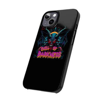 Chill of Darkness Slim Phone Case - Gothic Demon Design