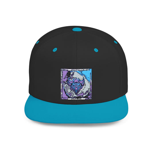 "Ungodly Apparel Blue" Vibrant Graphic Flat Bill Snapback Hat - Trendy Urban Style