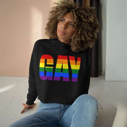 Women's "Gay" Crop Hoodie