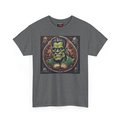 Frankenstein Graphic Unisex Heavy Cotton Tee - Vintage Vibe Halloween Shirt