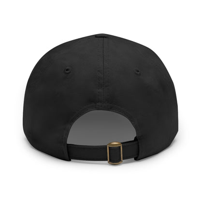 "No Squares in My Circle" Dad Hat with Leather Patch