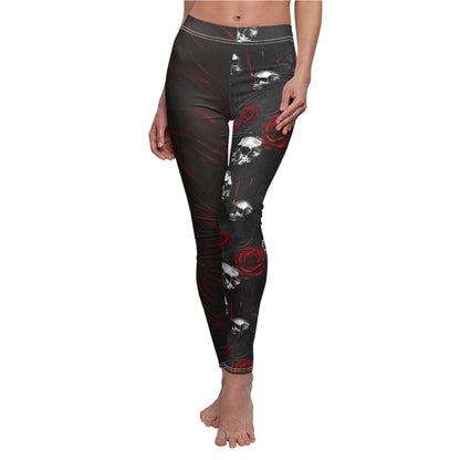 Women's "Skull and Roses" Leggings