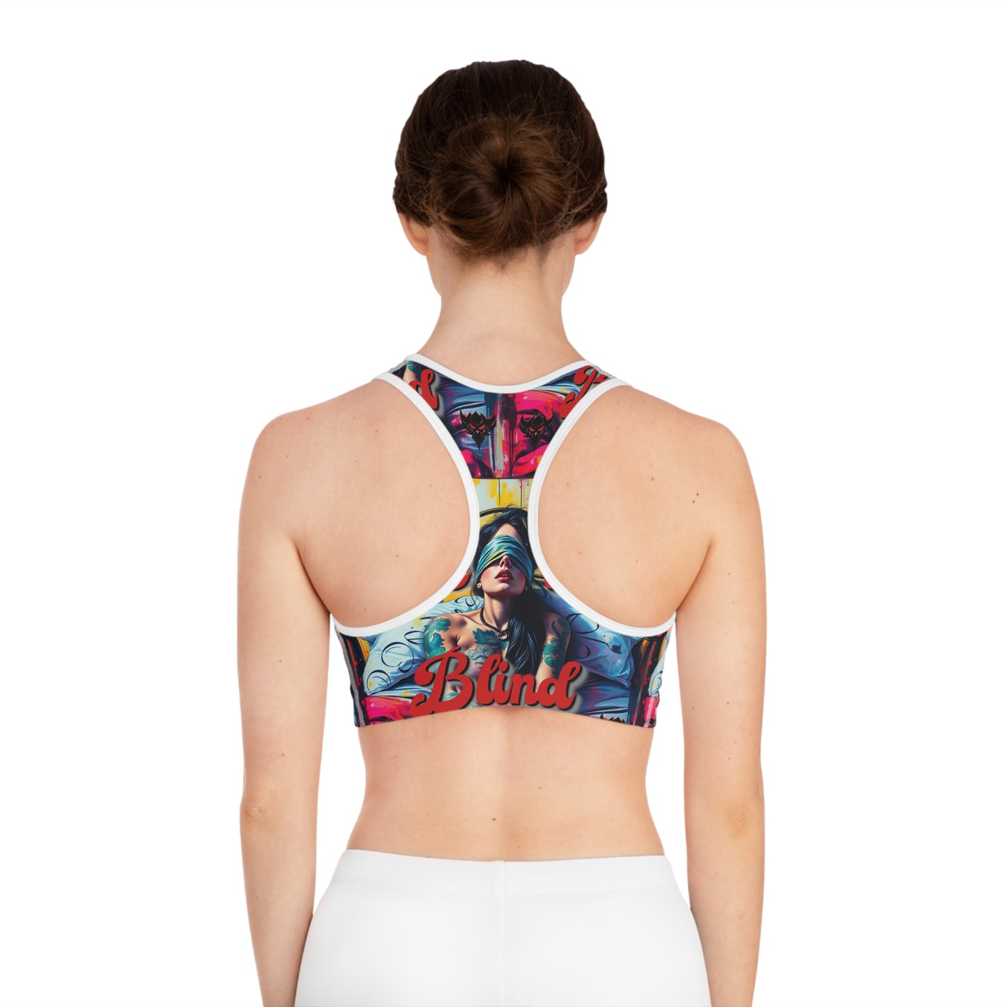 "Love is Blind" Stylish Sports Bra for Active Women