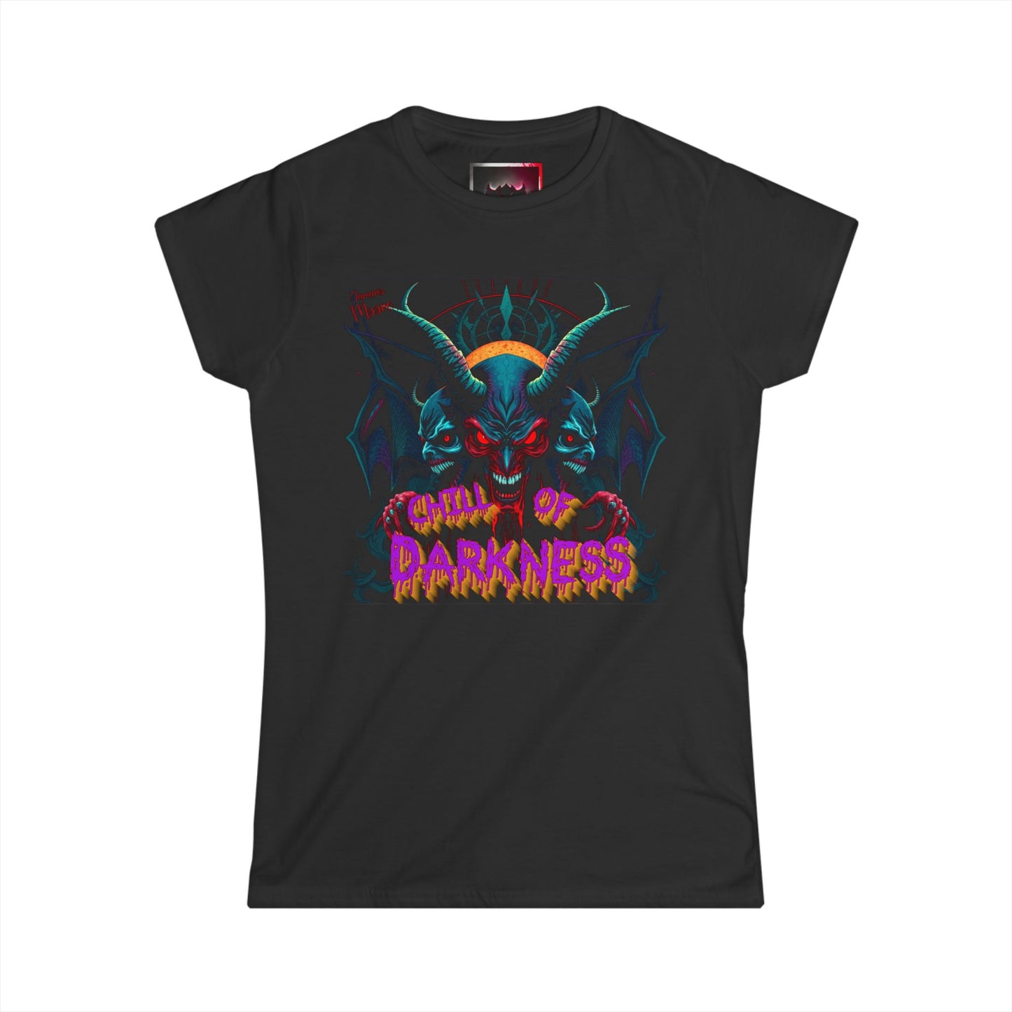 Gothic Graphic Women's Softstyle T-Shirt - 'Chill of Darkness' Design