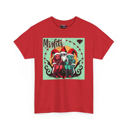 Couple of Misfits Holiday Unisex Heavy Cotton T-Shirt - Fun & Festive T-Shirt for Fans