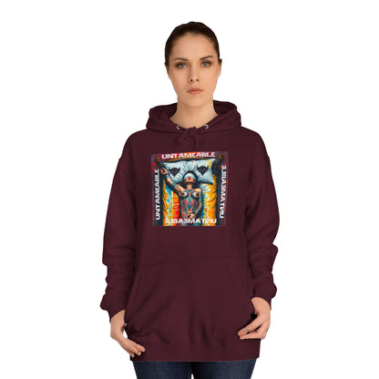 Unisex College Hoodie - 'Untameable' Graphic Design for Trendy Comfort