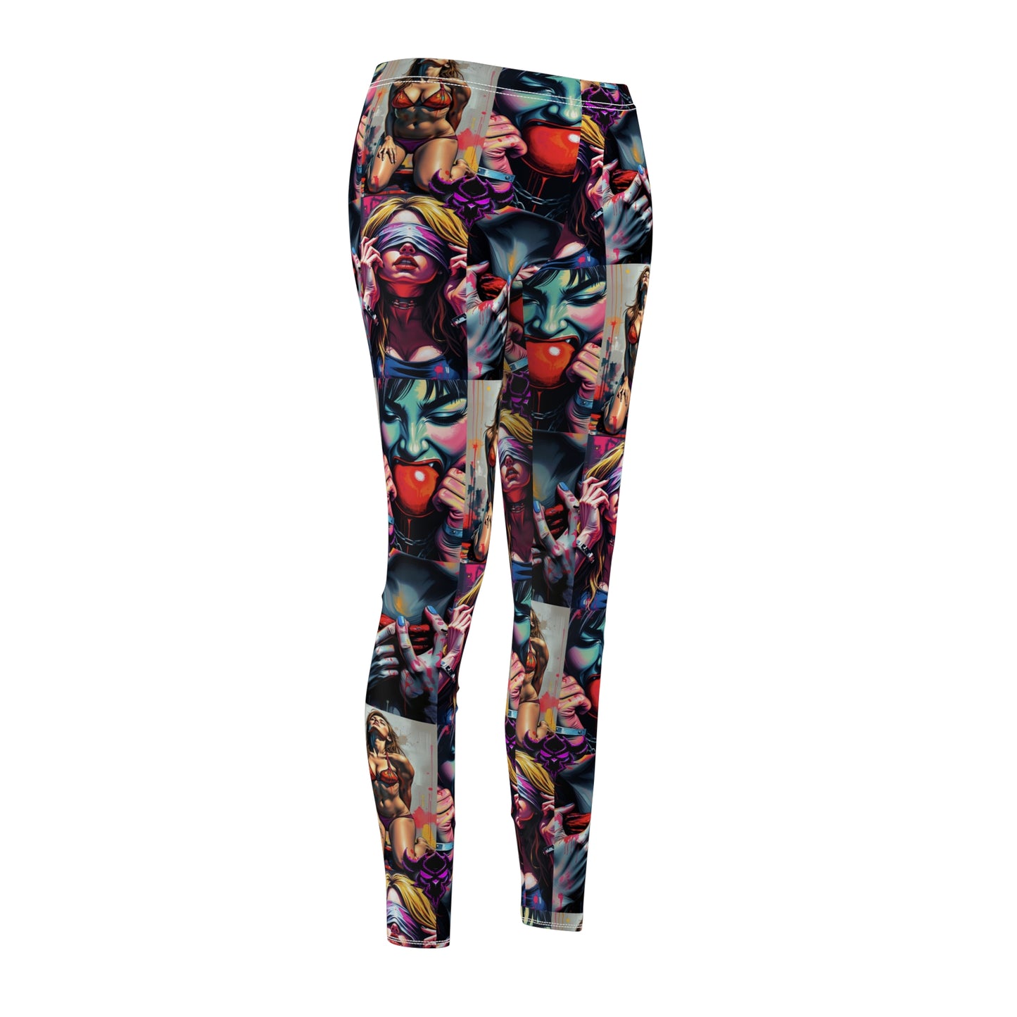 "Ungodly Kinks" Vibrant Women's Graphic Leggings - Casual Fashion for Everyday Adventures