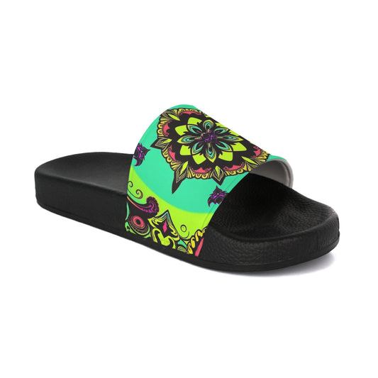 Colorful Floral Women's Slide Sandals - Perfect for Summer Fun!