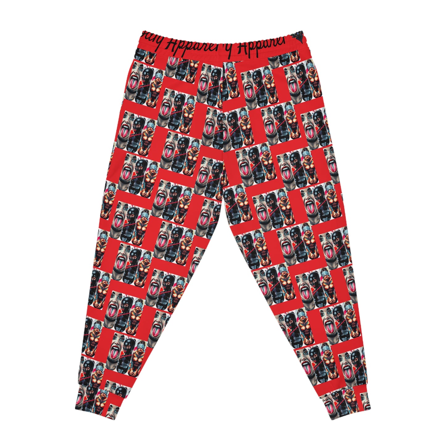 "Ungodly Fetish" Unique Graphic Athletic Joggers | Bold Red Pattern | Comfortable Casual Wear for Everyday & Fitness