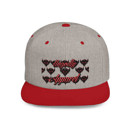 Embroidered Flat Bill Snapback Cap - Ungodly Apparel